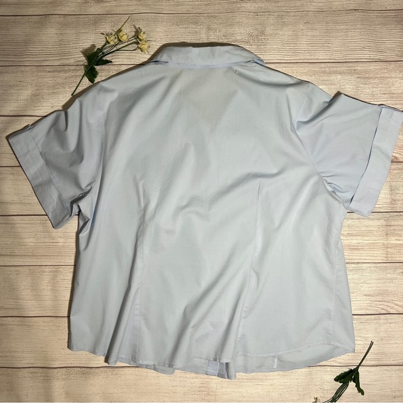 George Button Front Collared Short Sleeve Top - Picture 5 of 14